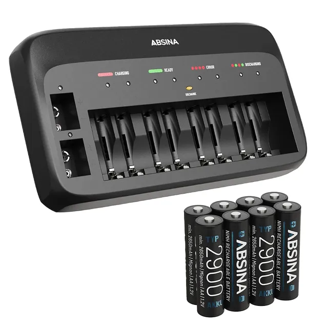 absina-x10-akku-ladeger-t-aa-aaa-9v-8x-aa-2900 image 1