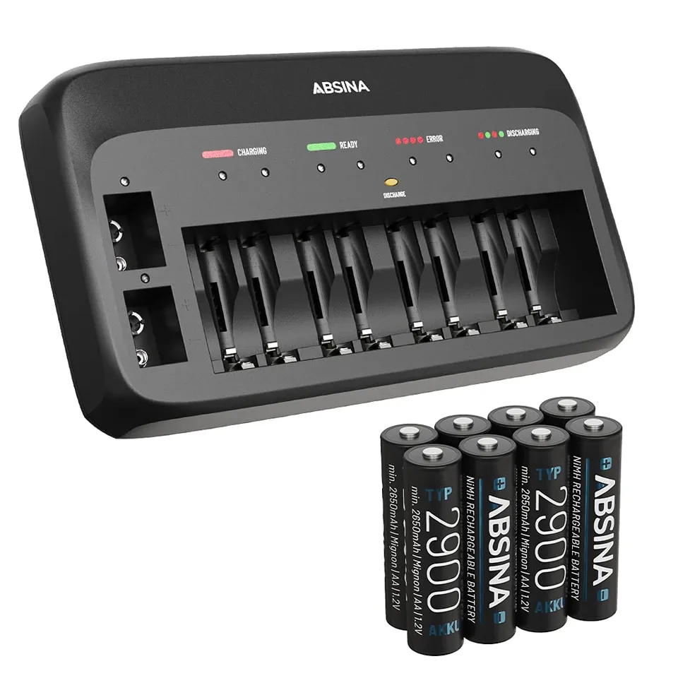 absina-x10-akku-ladeger-t-aa-aaa-9v-8x-aa-2900 image 1