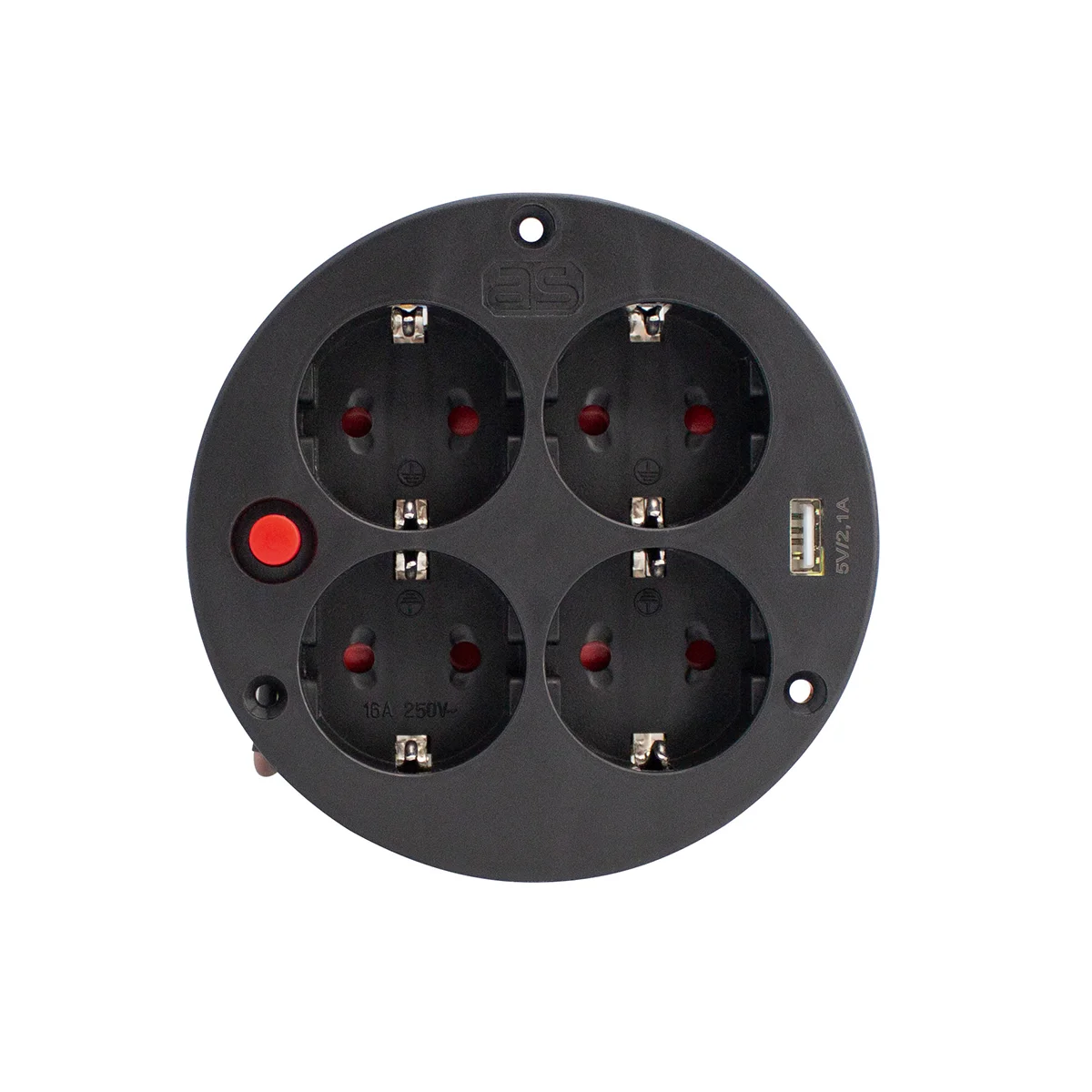 as-schwabe-xperts-steckdoseneinsatz-4-fach-mit-usb-steckdose-ip20 image 1