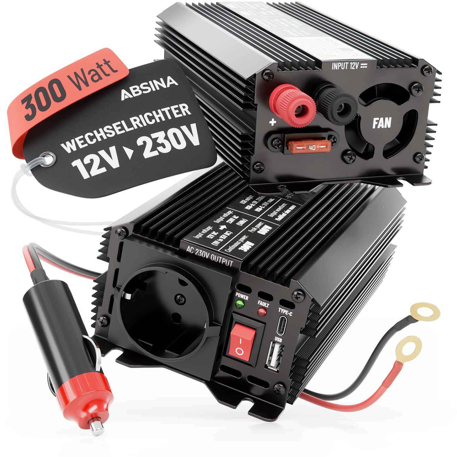 absina-wechselrichter-12v-auf-230v-300w-modifizierter-sinus image 8