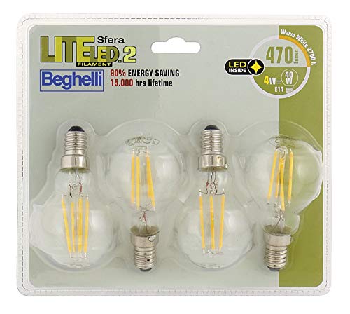 beghelli-liteled2-sfera-filament-e14-4w-4er-pack-klar image 5