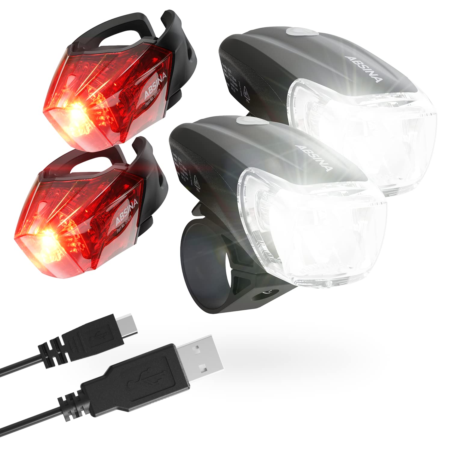 absina-sport-led-fahrradlicht-set-usb-stvzo-2-teilig image 1