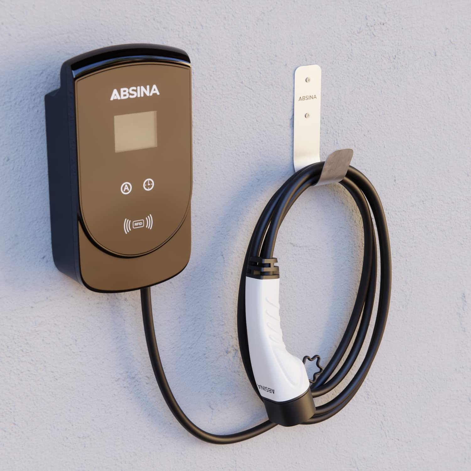 absina-typ-2-wandhalterung-edelstahl-ladekabel-halter image 2