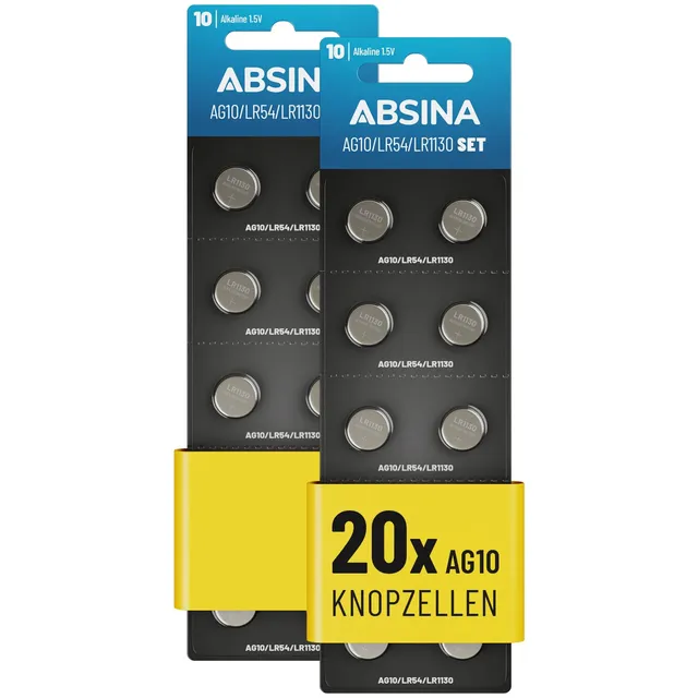 absina-ag10-lr1130-knopfzellen-1-5v-alkaline-20er-pack image 1