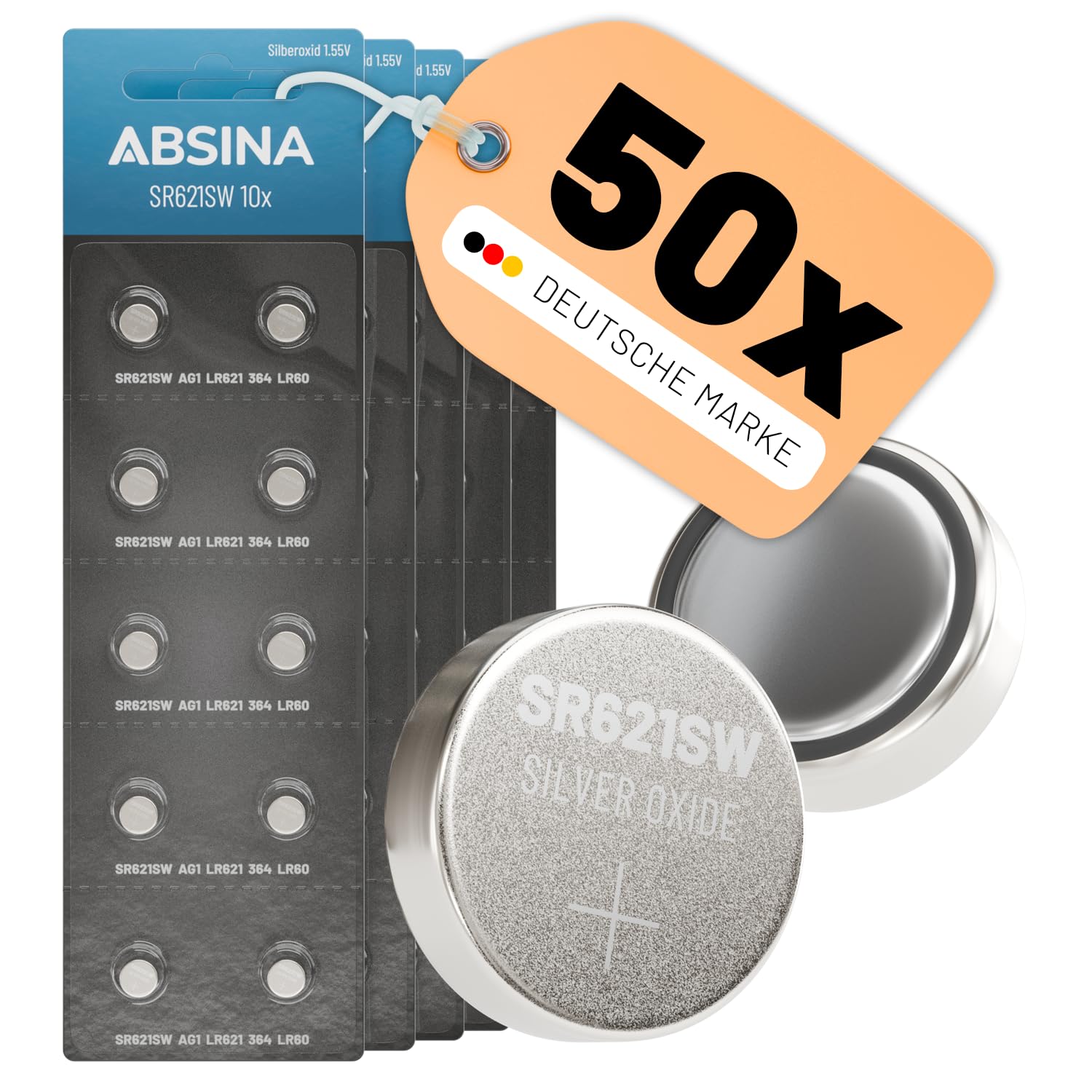 absina-knopfzelle-sr621sw-1-55v-50er-pack-uhr image 1