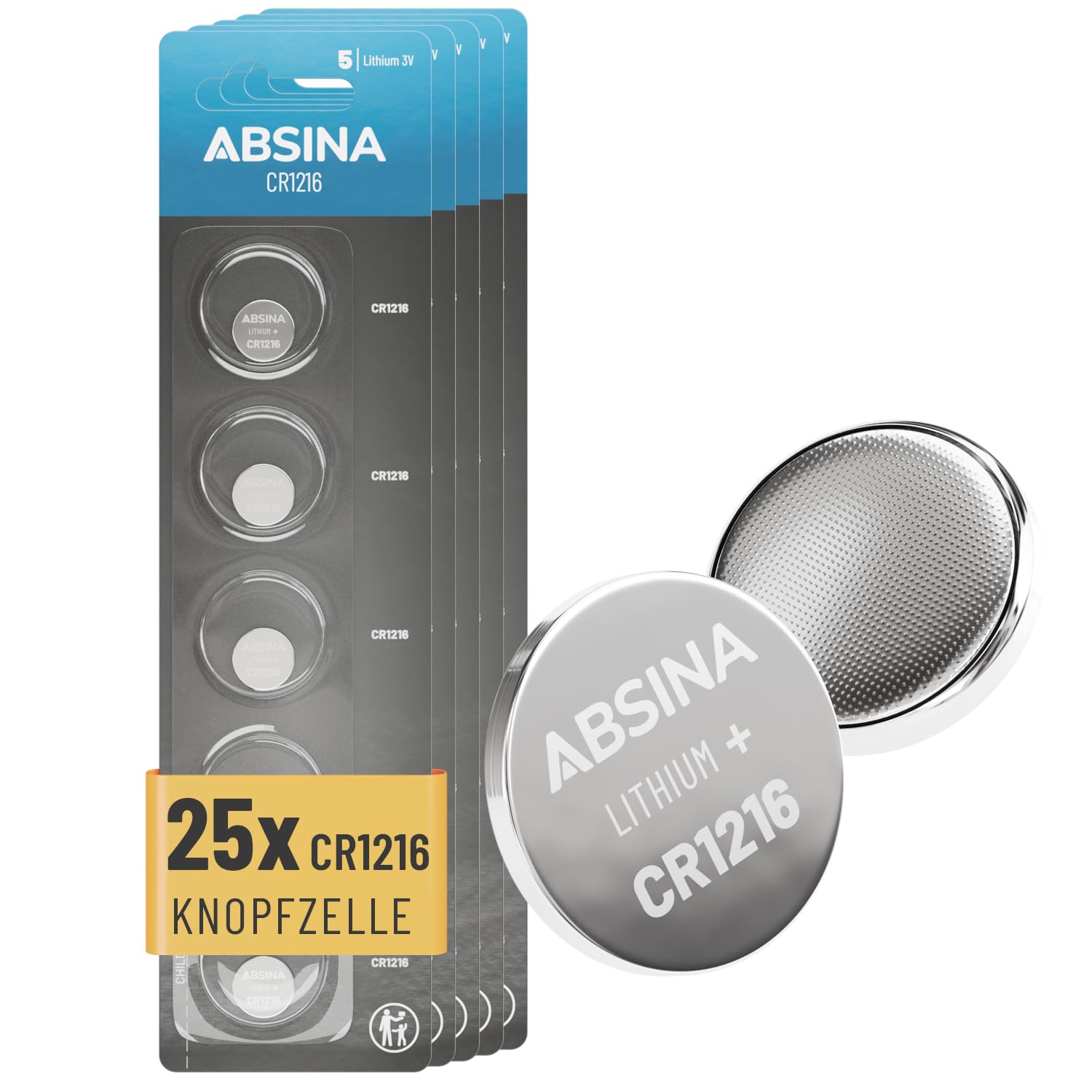 absina-knopfzellen-cr1216-lithium-3v-batterie-25er-pack image 1