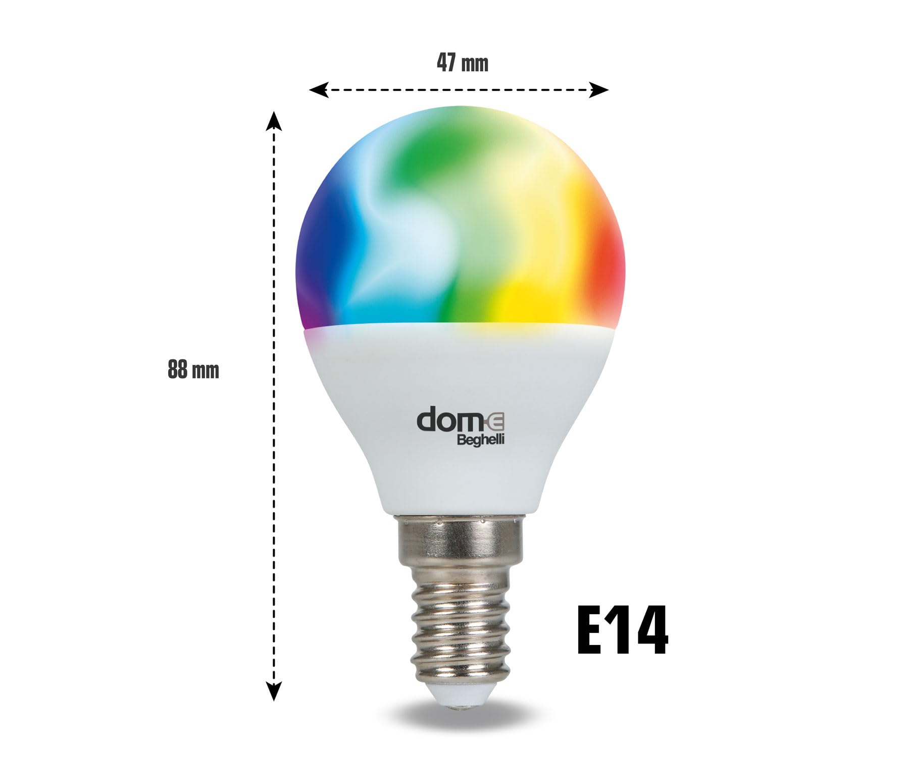 beghelli-sfera-led-lampe-e14-5w-rgb-cct-wifi-smart image 2