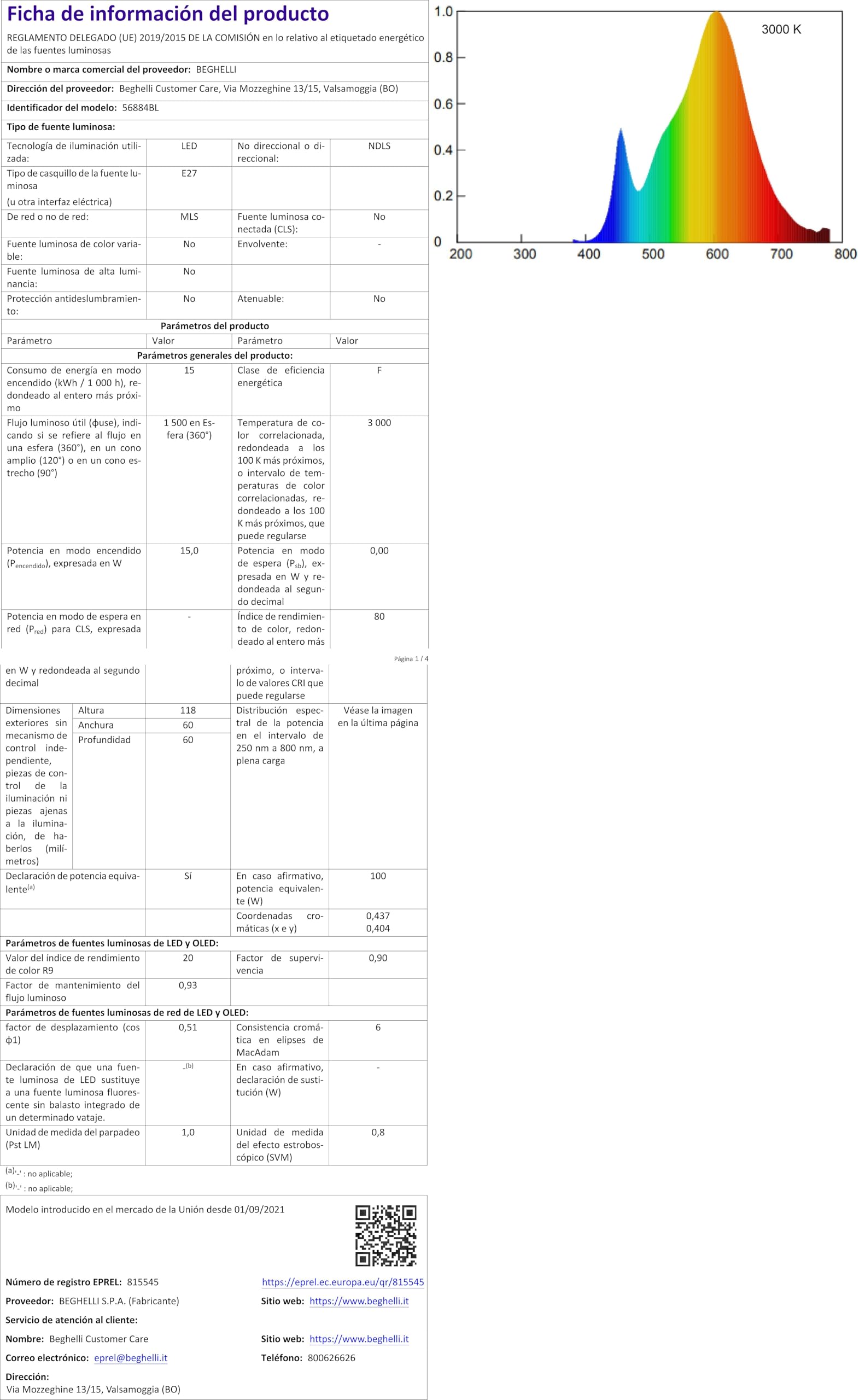 beghelli-superled-e27-15w-tropfenlampe-warmwei-3000k image 4