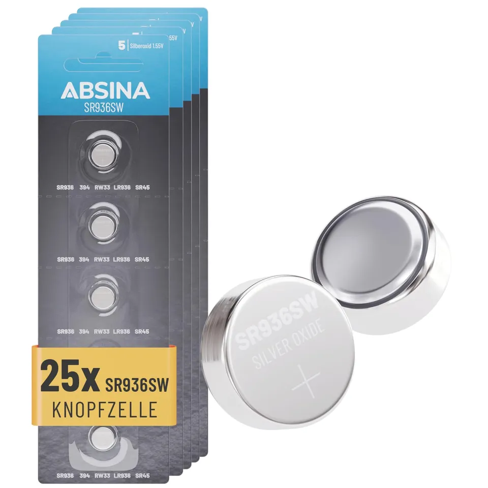 absina-sr936sw-knopfzellen-silberoxid-1-55v-25er-pack image 1