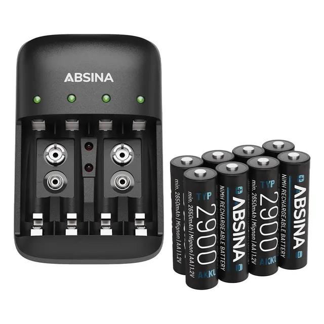 absina-x4-akku-ladeger-t-aa-aaa-9v-8x-aa-2900 image 1