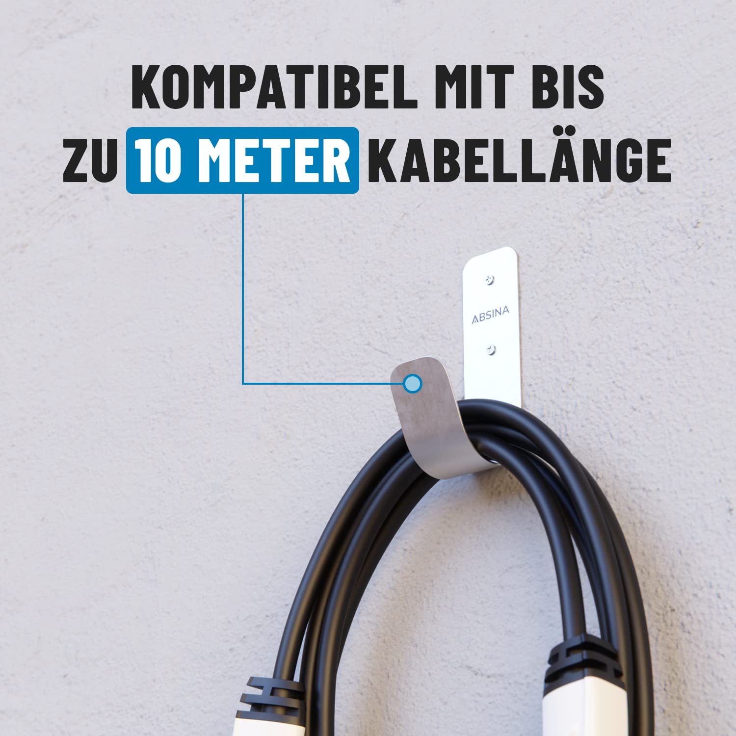 absina-typ-2-wandhalterung-edelstahl-ladekabel-halter image 4