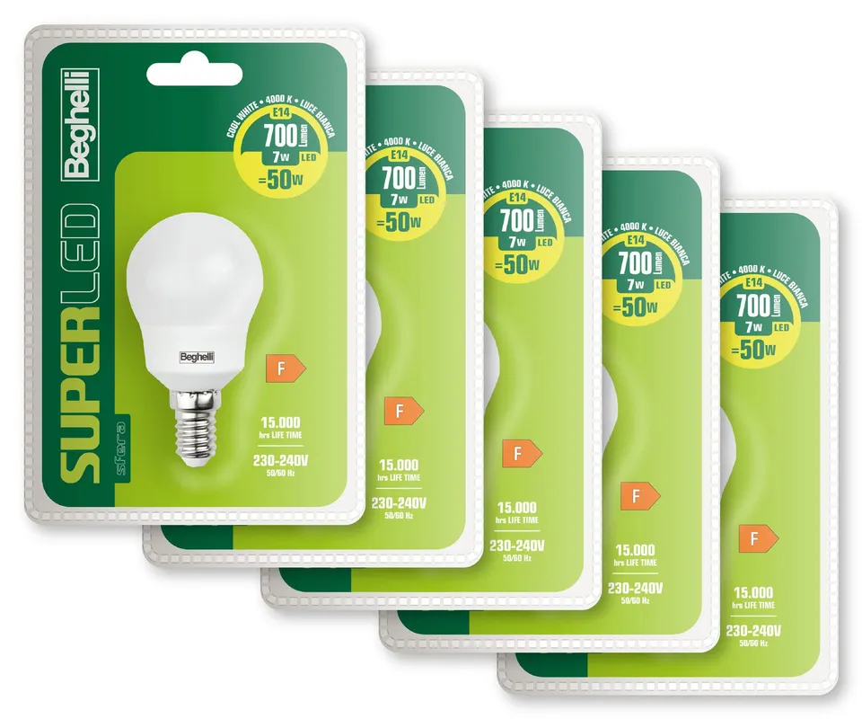 beghelli-lamps-e14-super-led-7w-4000k-5er-pack image 1