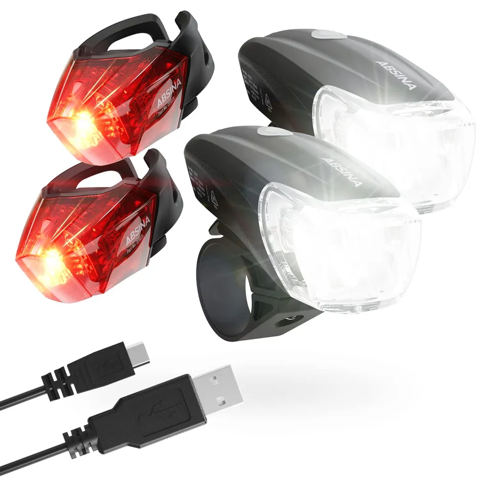 absina-sport-led-fahrradlicht-set-usb-stvzo-2-teilig image 1