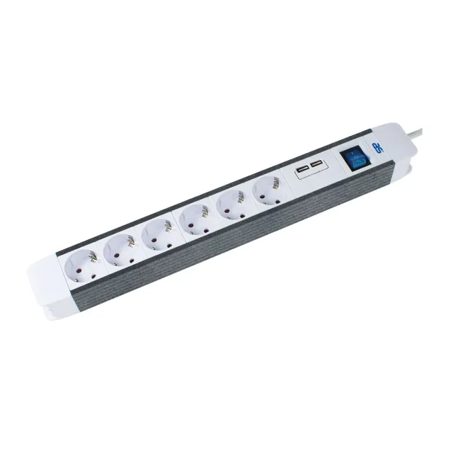 as-schwabe-s-series-flash-steckdosenleiste-6-fach-usb-wei image 1