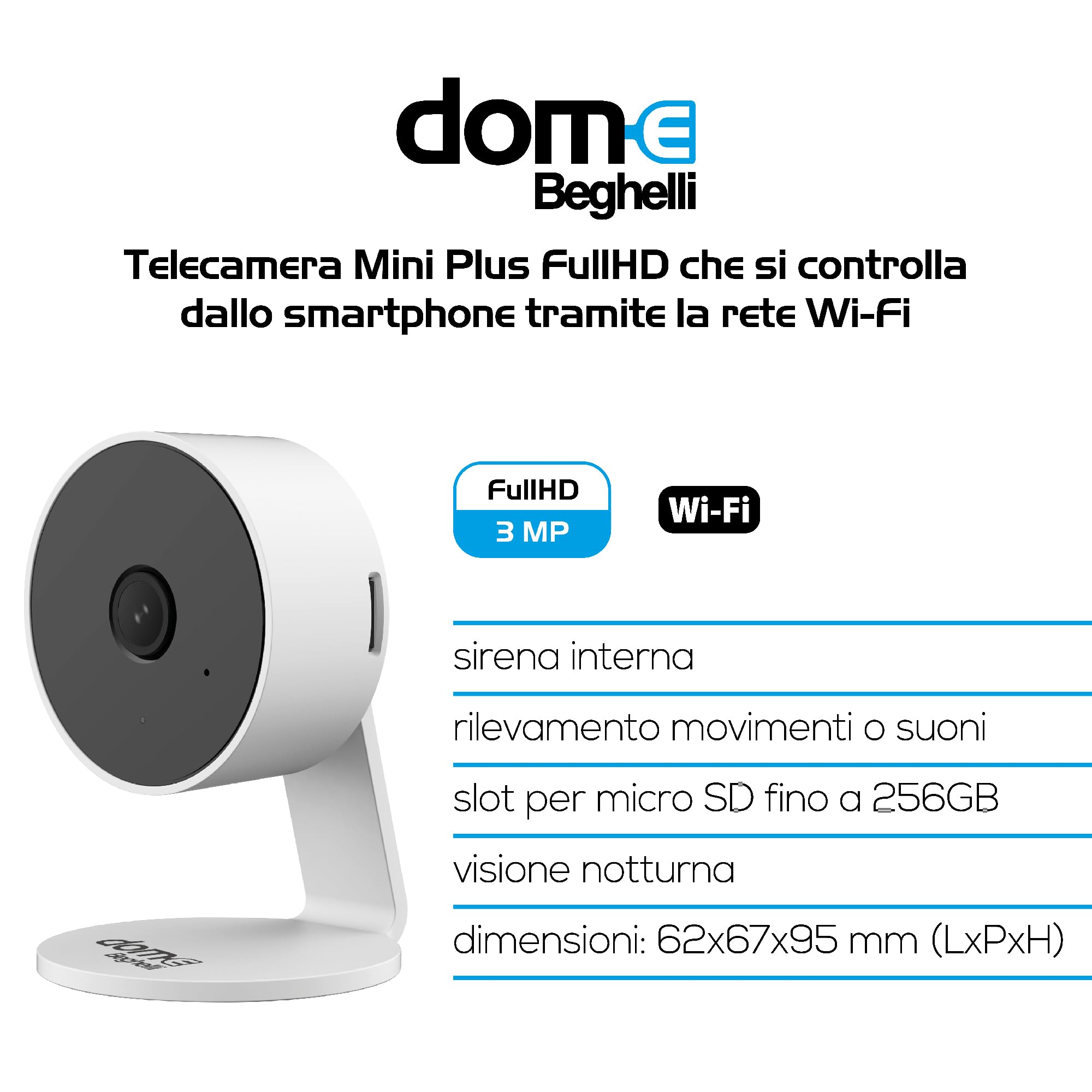 beghelli-dom-e-mini-plus-wlan-kamera-3mp-wei-nachtsicht image 2