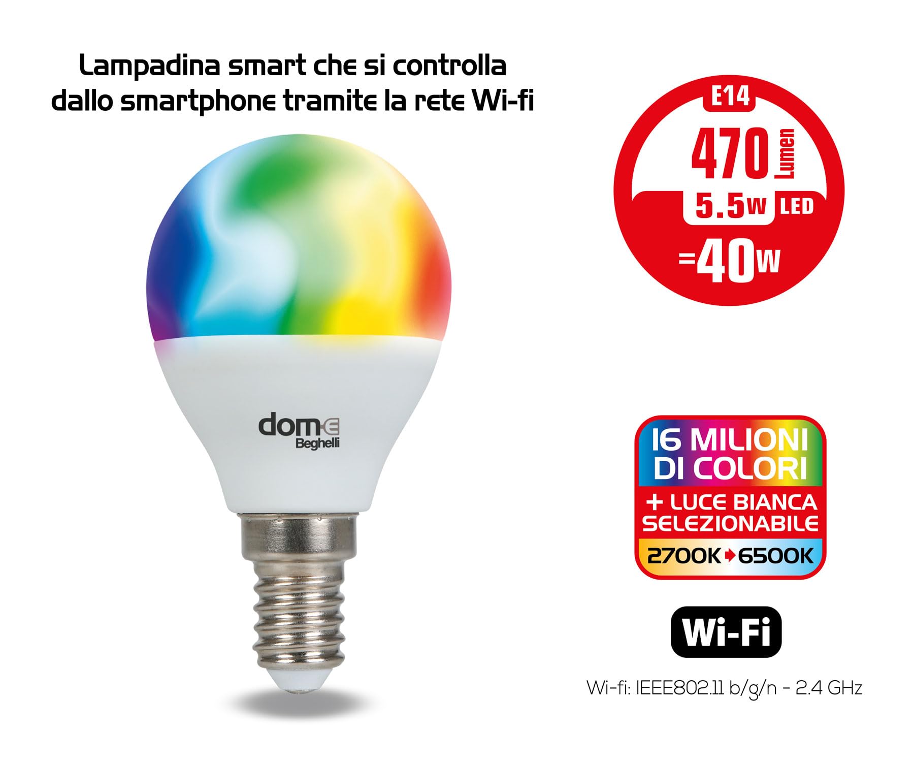 beghelli-sfera-led-lampe-e14-5w-rgb-cct-wifi-smart image 3