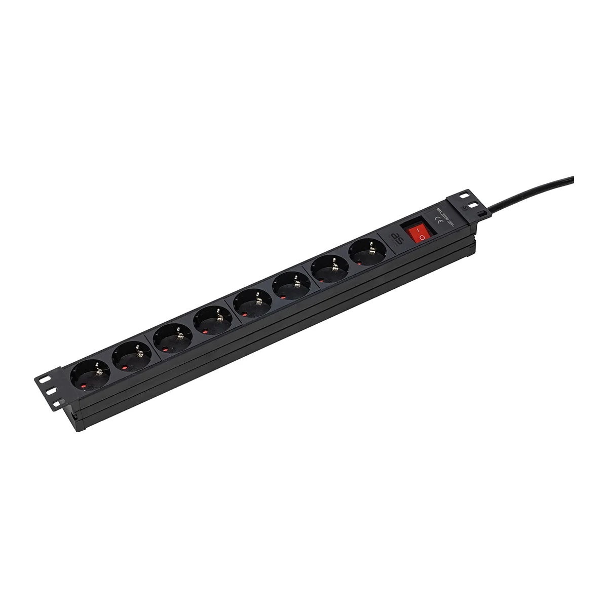 as-schwabe-s-series-rack-steckdosenleiste-19-zoll-8-fach-schalter image 1