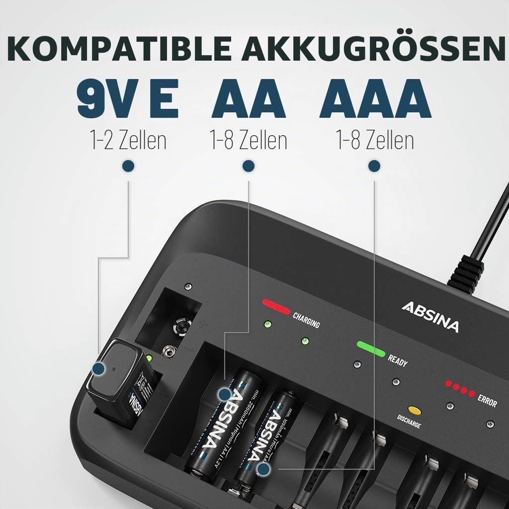 absina-x10-akku-ladeger-t-aa-aaa-9v-8x-aa-2900 image 2