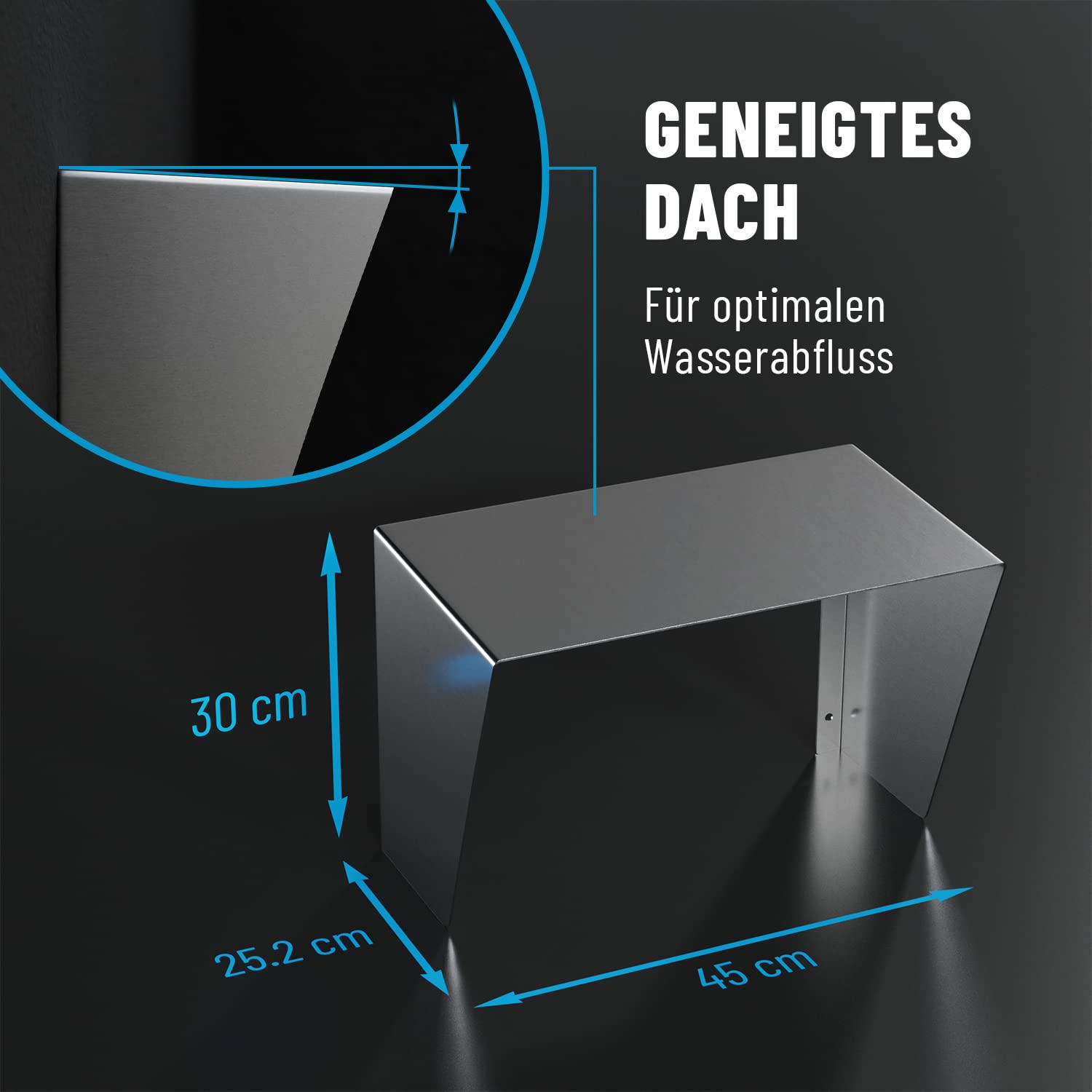 absina-wallbox-dach-edelstahl-regenschutz-mit-montageset image 4