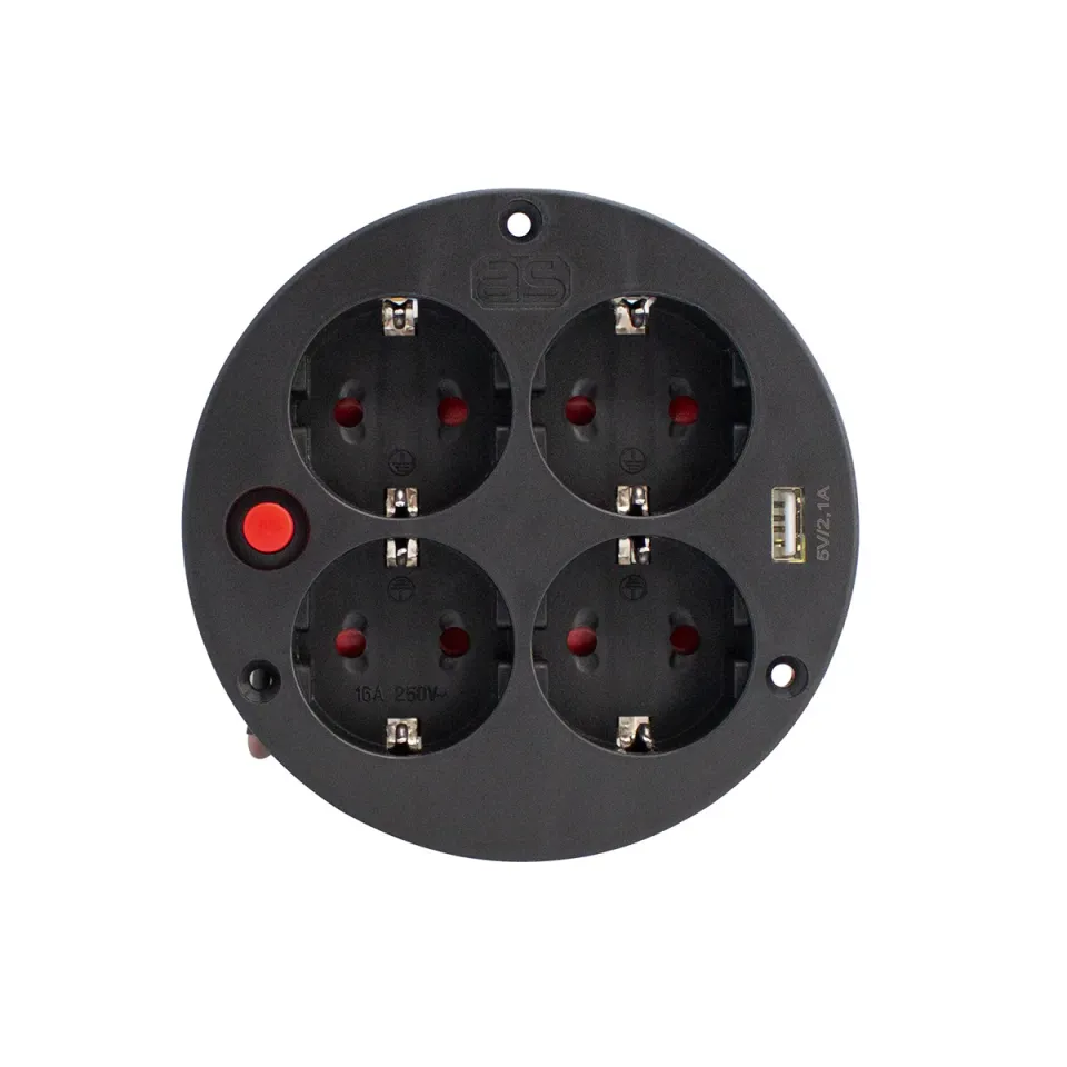 as-schwabe-xperts-steckdoseneinsatz-4-fach-mit-usb-steckdose-ip20 image 1