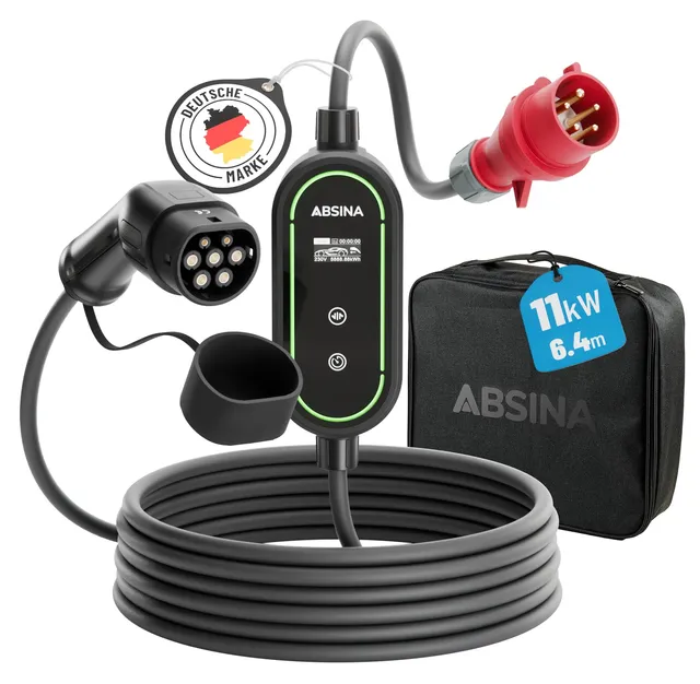absina-mobile-wallbox-11kw-typ-2-ladekabel-cee-6-6m-einstellbar image 1