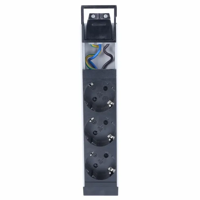 as-schwabe-s-series-10-zoll-steckdosenleiste-3-fach-ohne-kabel-alu image 1