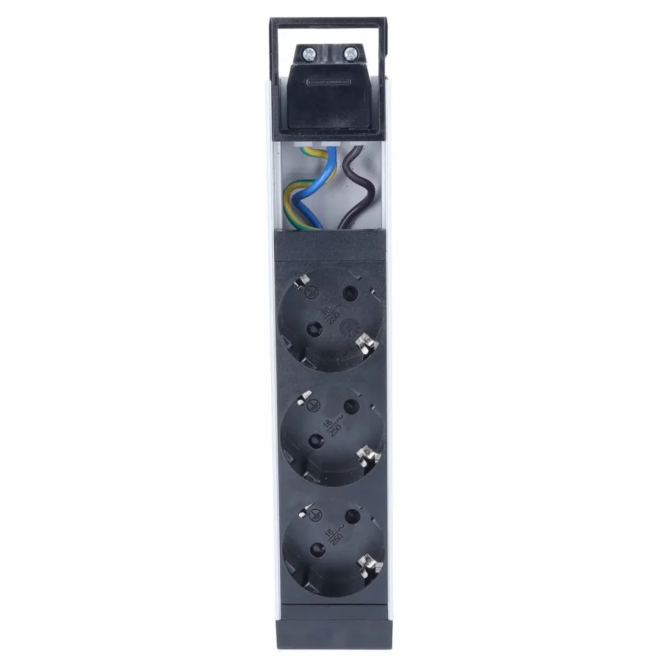 as-schwabe-s-series-10-zoll-steckdosenleiste-3-fach-ohne-kabel-alu image 1