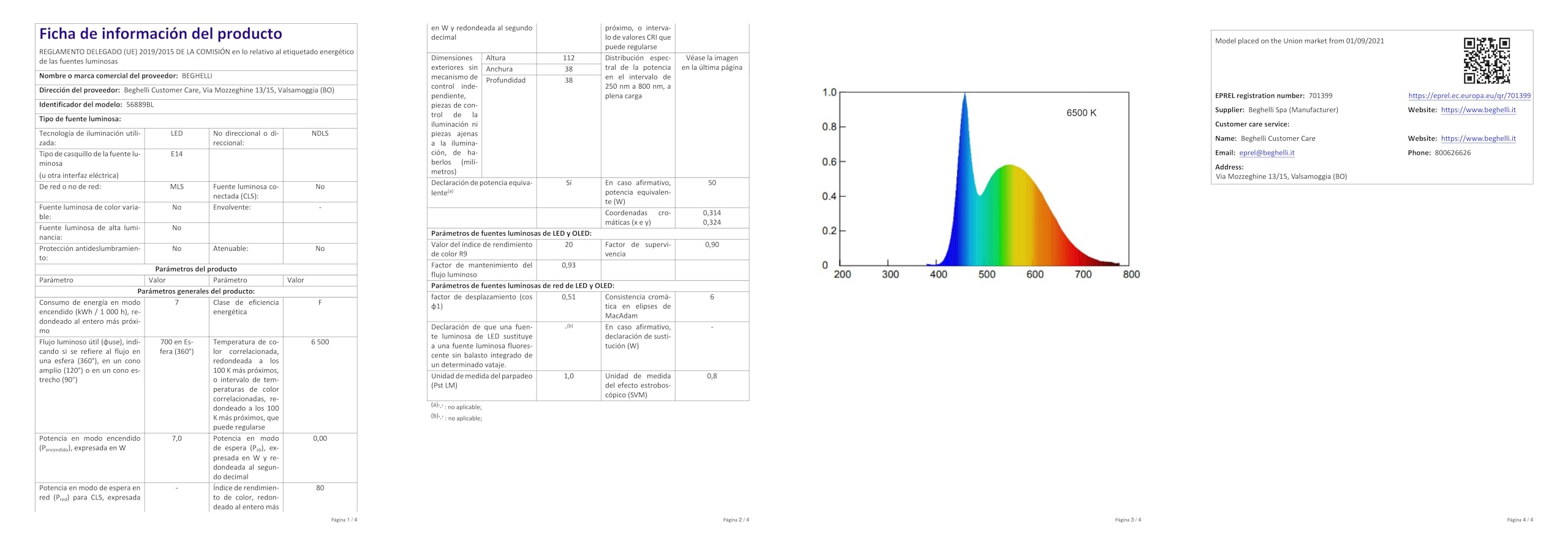 beghelli-superled-oliva-gl-hbirne-e14-5w-kaltlicht image 2