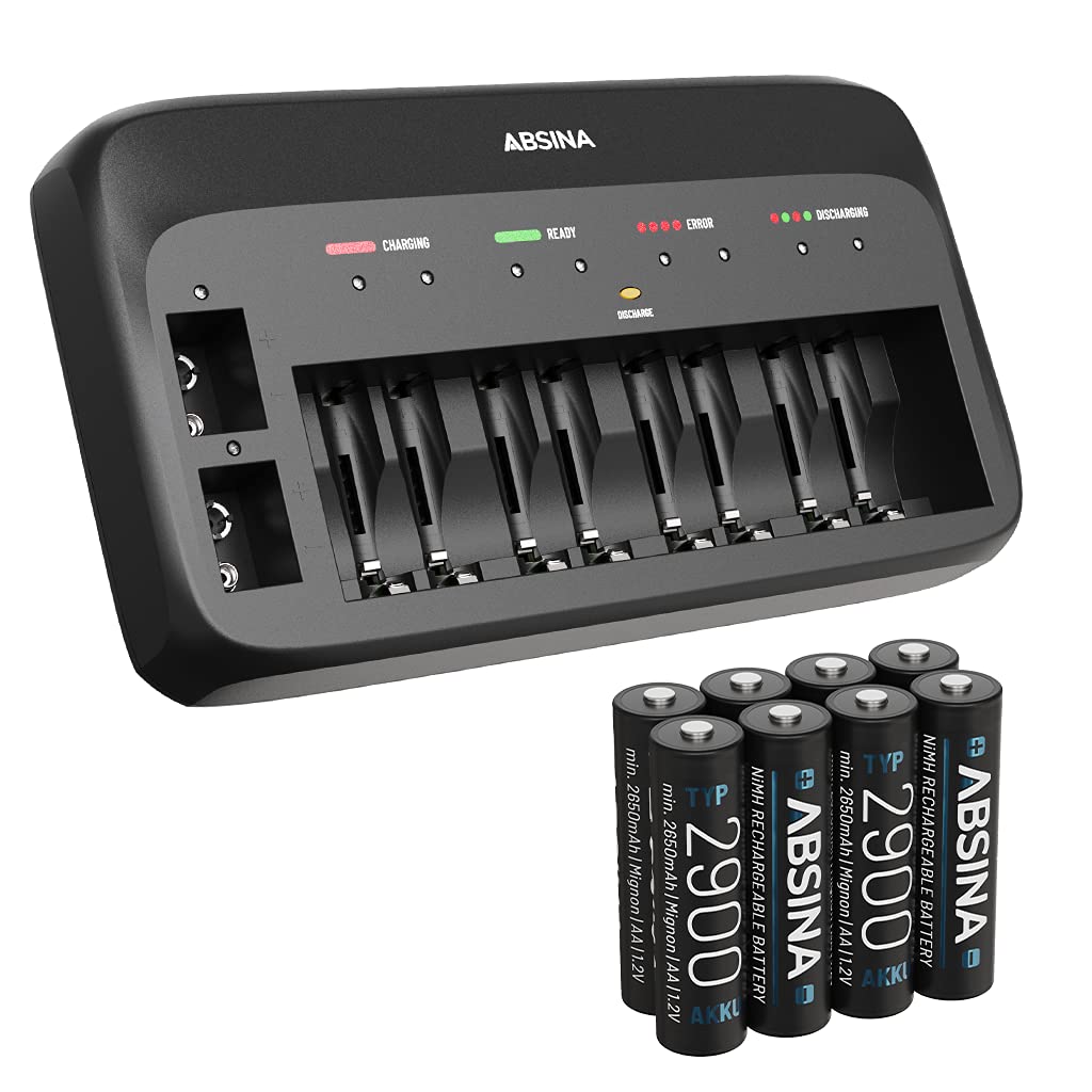 absina-x10-akku-ladeger-t-aa-aaa-9v-8x-aa-2900 image 1