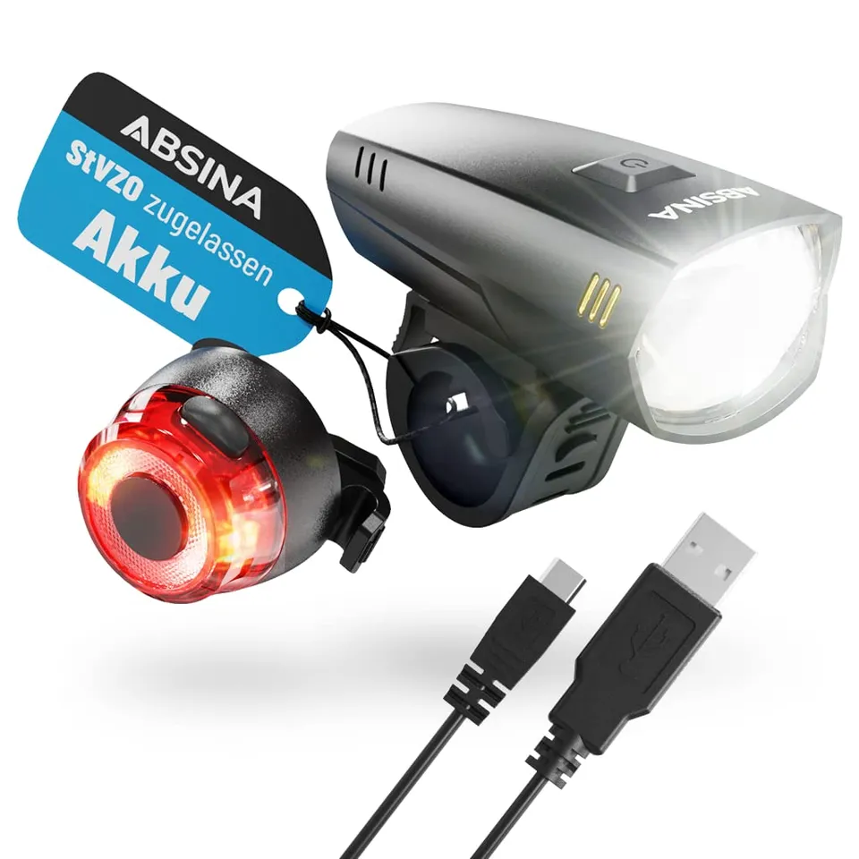 absina-fahrradlichter-led-set-stvzo-front-r-cklicht-usb image 1