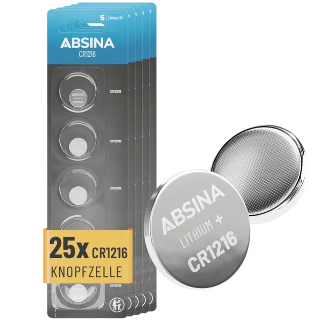 absina-knopfzellen-cr1216-lithium-3v-batterie-25er-pack image 1