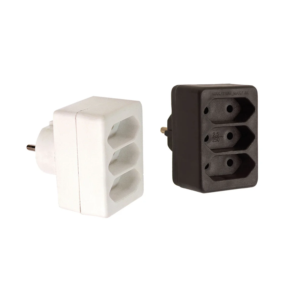 as-schwabe-mixo-eurostecker-3-fach-schwarz-230v-16a image 1