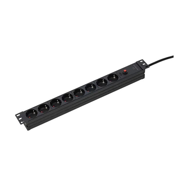 as-schwabe-s-series-19-zoll-steckdosenleiste-8-fach-3m-berlastschutz image 1