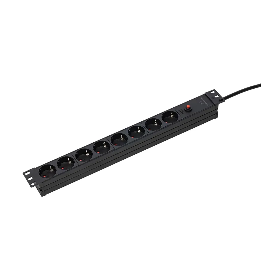 as-schwabe-s-series-19-zoll-steckdosenleiste-8-fach-3m-berlastschutz image 1